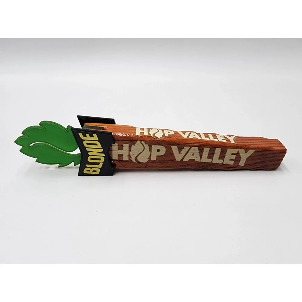 HOPTOBER FEST MARZEN LAGER BEER BAR TAP HANDLE HOP VALLEY WOOD‎ LOOK